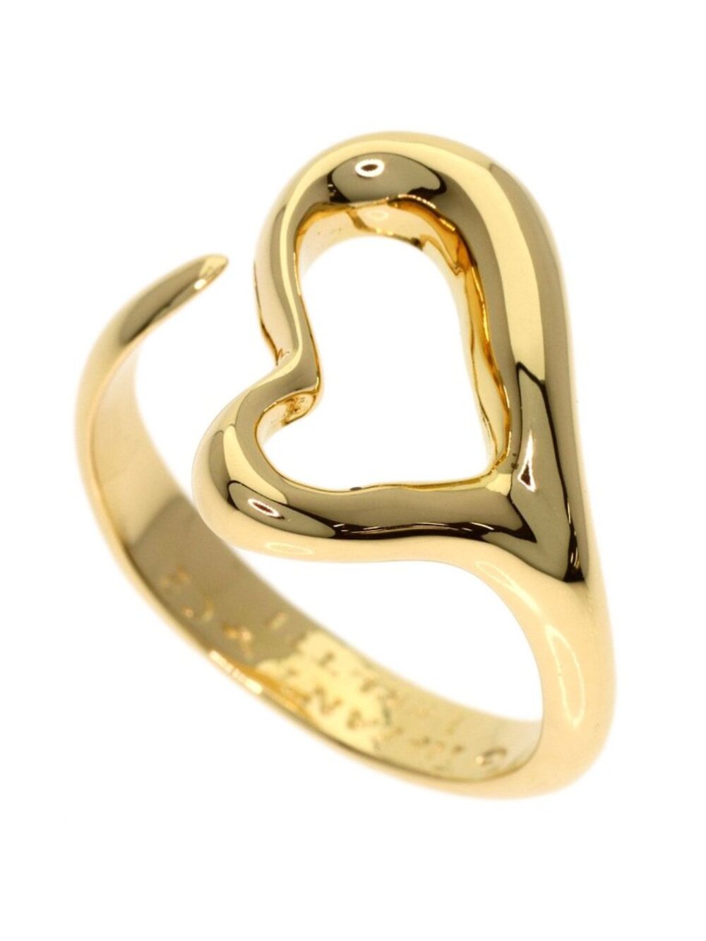 Tiffany & Co Open Heart Ring 18k Yellow Gold